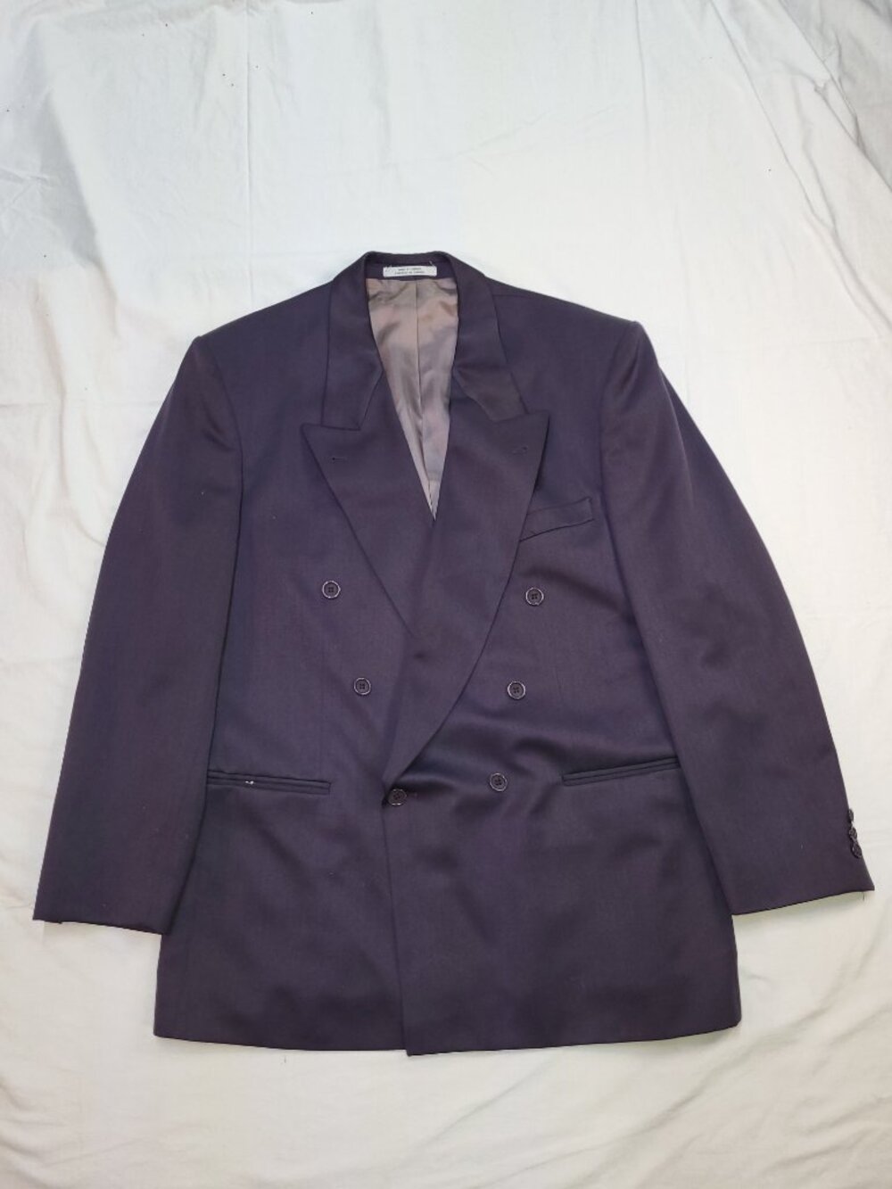 Designatore Lanne Rossi Men's Charcoal Grey Double-Breasted Blazer Size 42T - Picture 3 of 13